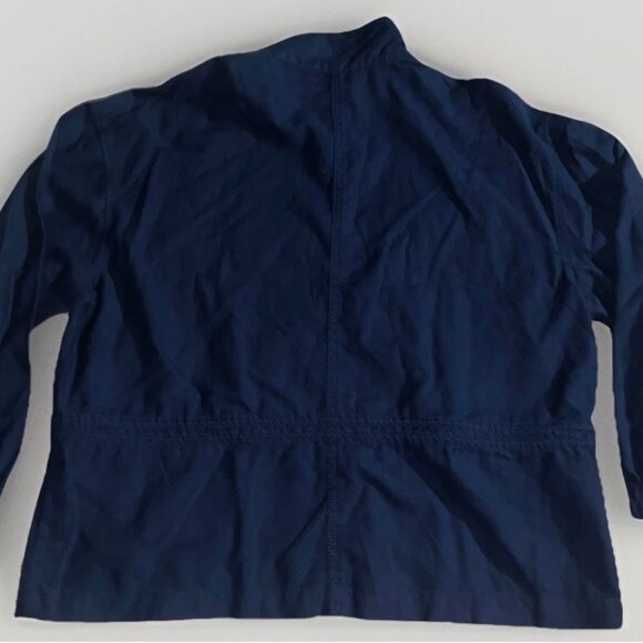 Tommy Hilfiger Battle Jacket with Chenille Logo, Size M Blue Patch Shirt - Picture 2 of 7